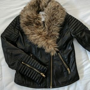 Faux Leather Biker Jacket